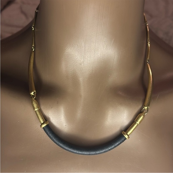 Stella & Dot Jewelry - Elegant Stella & Dot Gold and Black Structured  Necklace